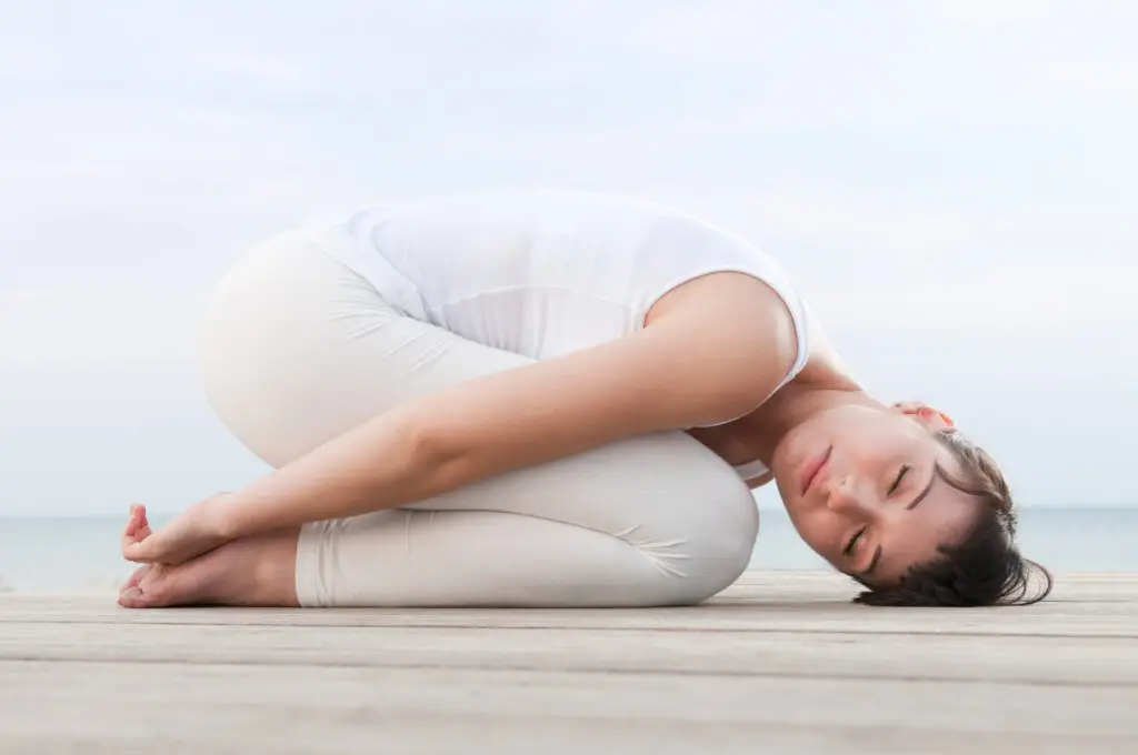 Woman in child's pose