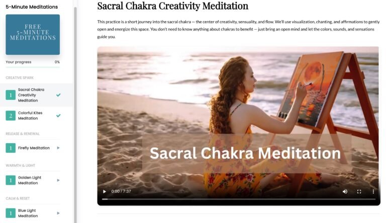 5–10 minute meditation module preview
