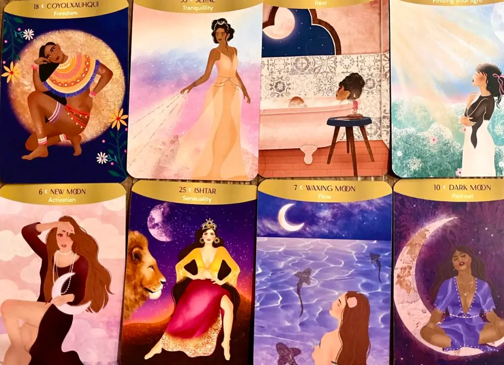 Oracle deck cards Moon Goddess